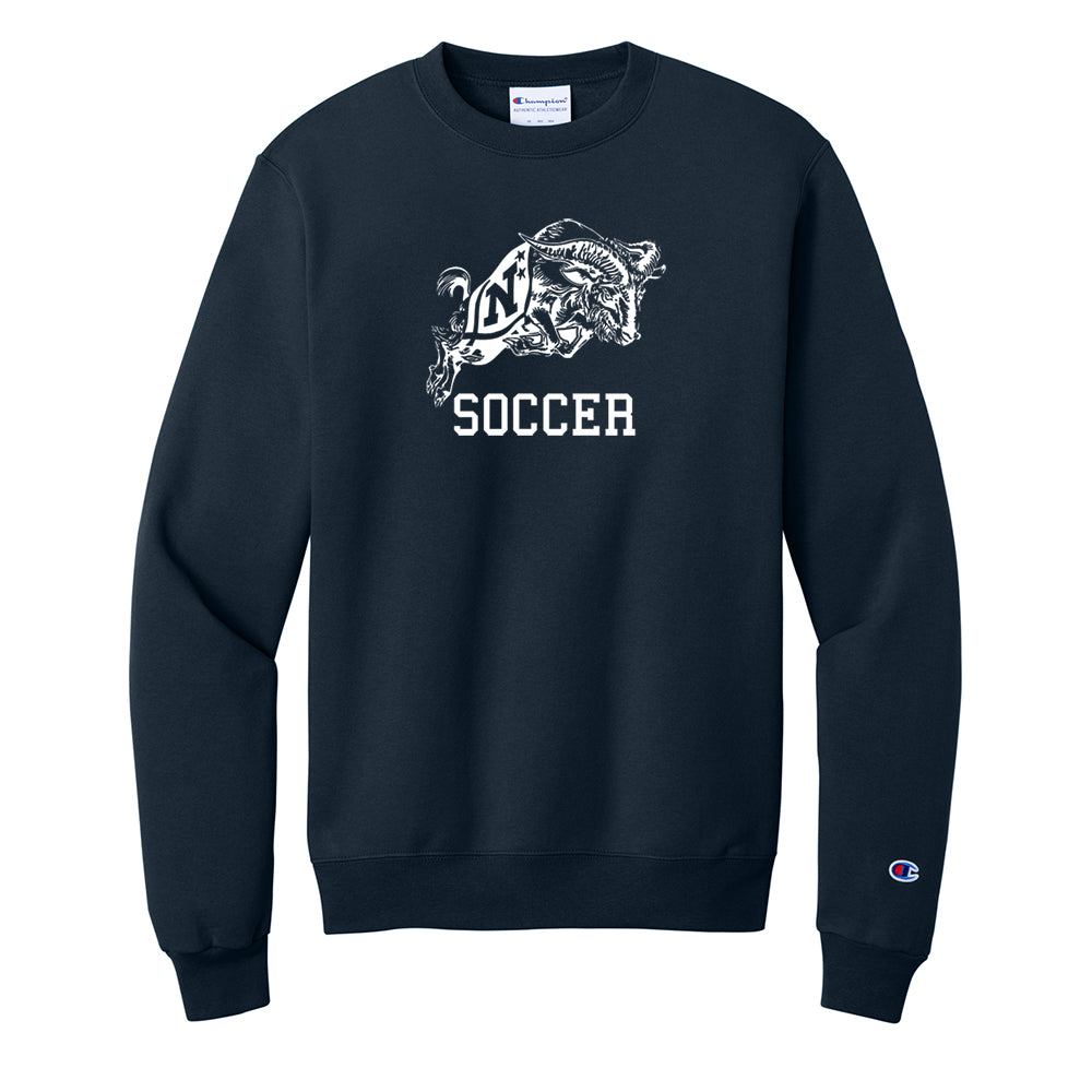 Navy Soccer Champion® Powerblend® Crewneck Sweatshirt
