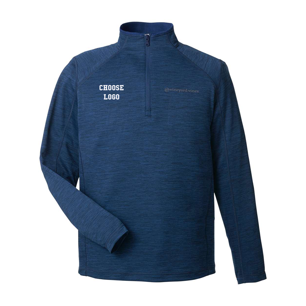 Navy Lacrosse Vineyard Vines Men's Sankaty Quarter-Zip Pullover