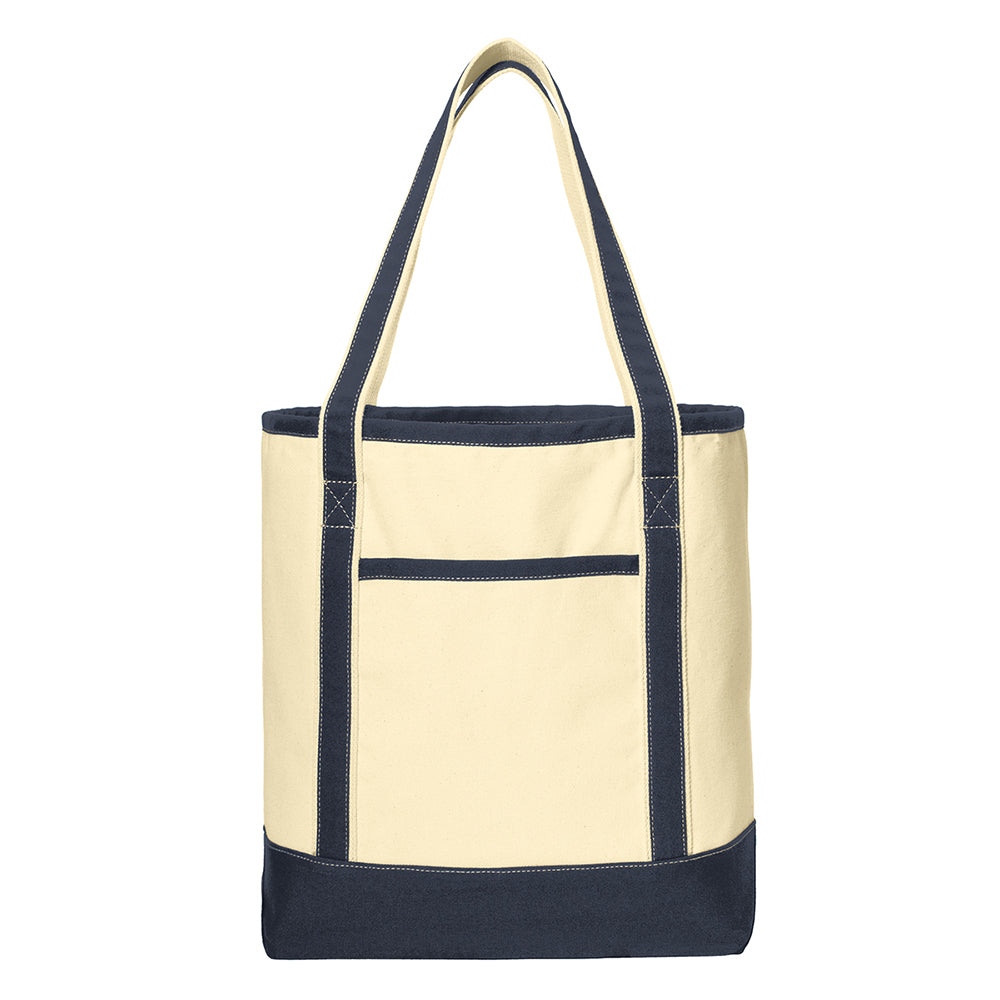 Navy Soccer Port Authority® Large Cotton Canvas Tote