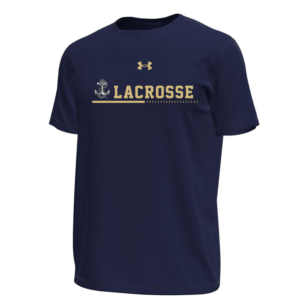 Navy lacrosse Under Armour Short Sleeve Performance Short Sleeve T-Shirt