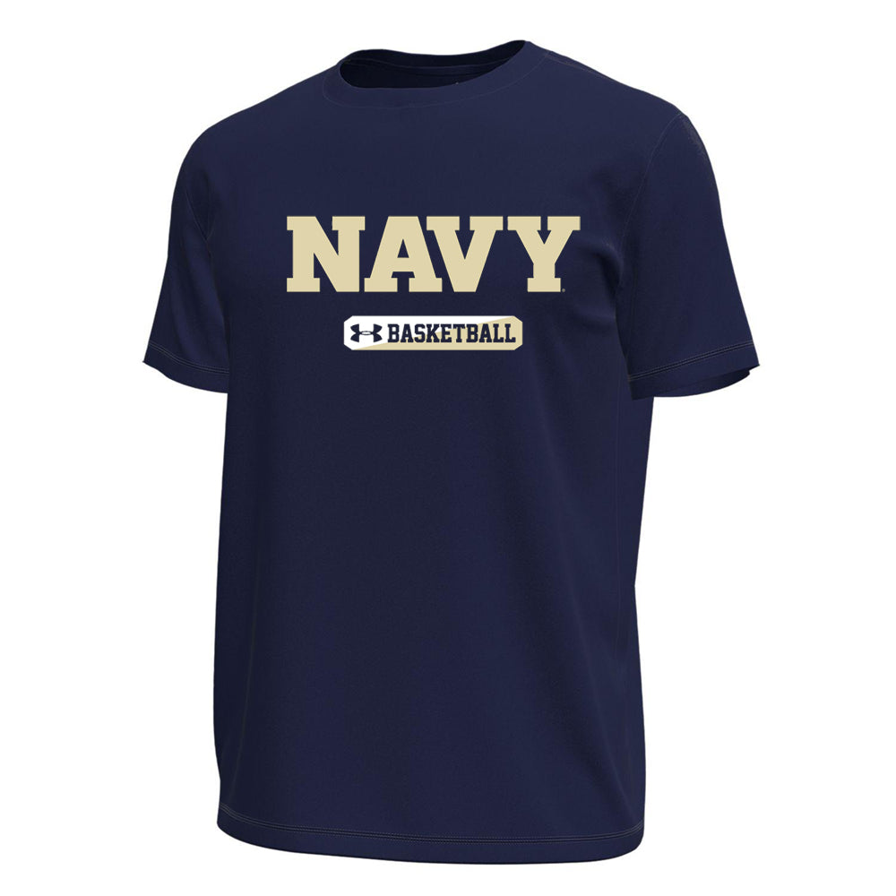 Navy Basketball Under Armour Short Sleeve Performance Short Sleeve T-Shirt (Navy)