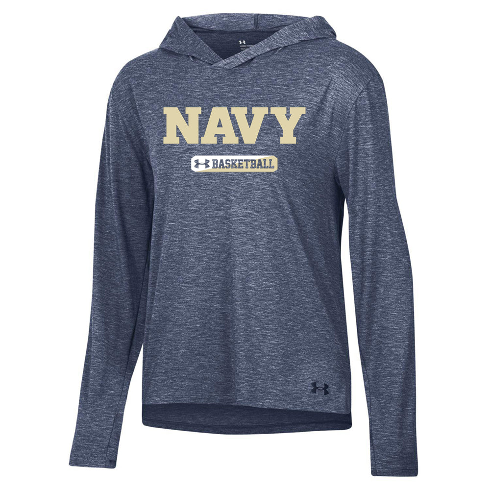 Navy Basketball Ladies Under Armour Breezy Hoodie (Navy)