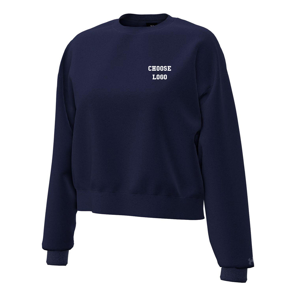 Navy Lacrosse Under Armour Women's Midnight Navy Icon Fleece Crewneck Sweatshirt