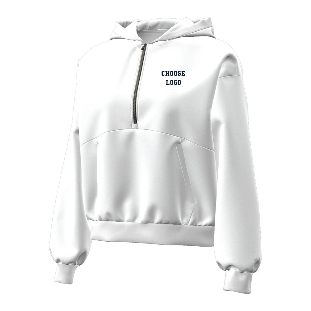 Navy Lacrosse Under Armour Women's Icon Fleece 1/2 Zip Hood (White)