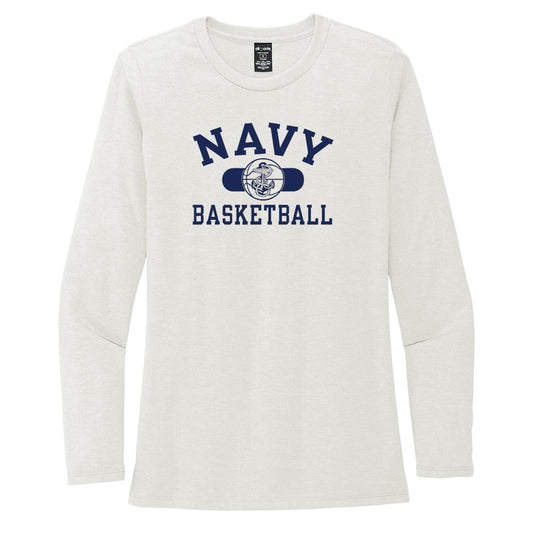 Navy Basketball Allmade® Women’s Tri-Blend Long Sleeve Tee