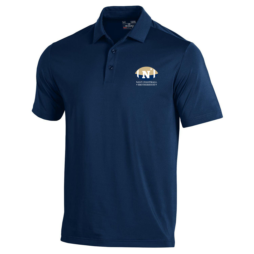 Navy Football Brotherhood Under Armour Performance Polo (Navy)