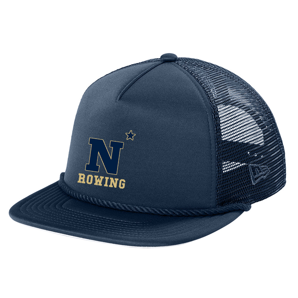 Navy Rowing New Era® Foam Rope Trucker Cap