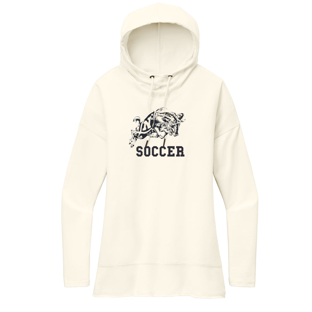 Navy Women's Soccer District ® Ladies Featherweight French Terry ™ Hoodie (Gardenia) (Women's)