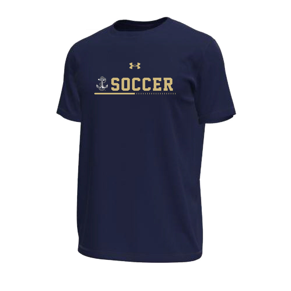 Navy Women's Soccer Under Armour Tech Stretch Tee (navy)