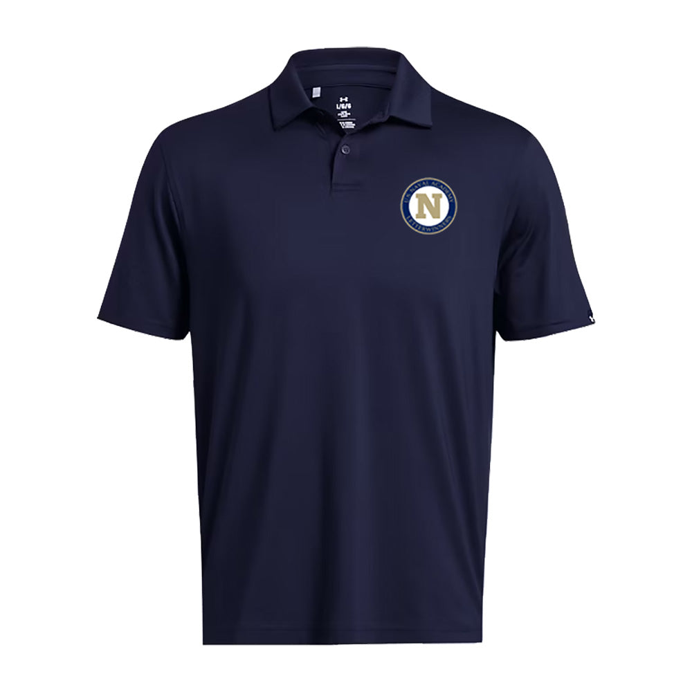 Navy LetterWinner Under Armour Mens Polo (Navy)