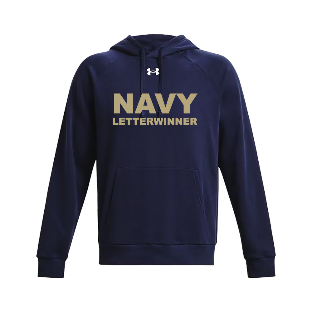 Navy LetterWinner Under Armour Rival Fleece Hoodie
