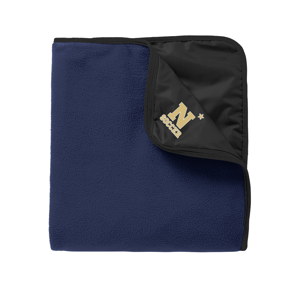 Navy Women's Soccer Port Authority® Fleece & Poly Travel Blanket