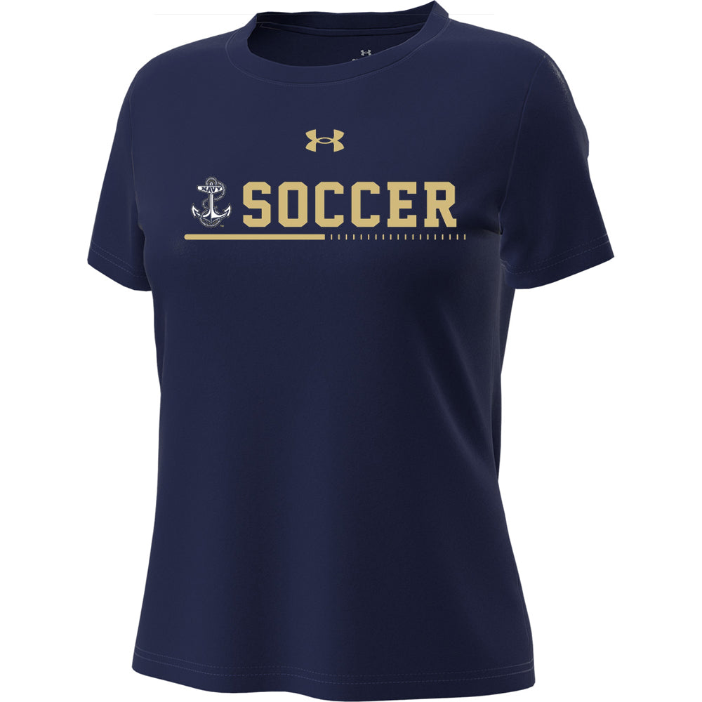 Navy Mens Soccer Women's Tech™ Stretch Short Sleeve Tee (Navy)