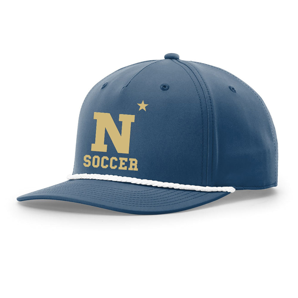 Navy Soccer Richardson 5-Panel Classic Rope Cap (N-Star)