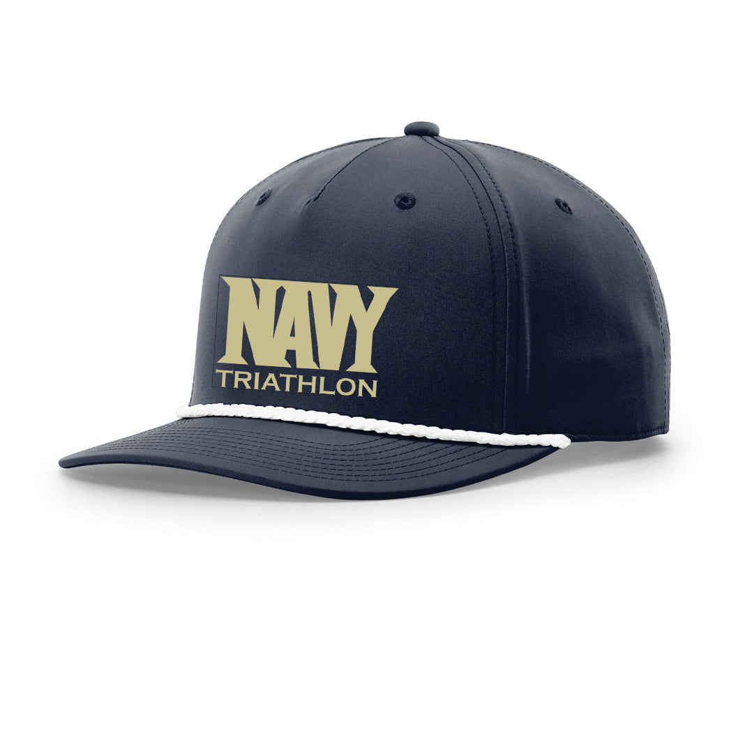 Navy Triathlon Richardson 5-Panel Classic Rope Cap