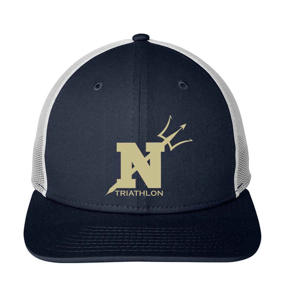 Navy Triathlon Club New Era® Snapback Low Profile Trucker Cap (Customize with WOHO)
