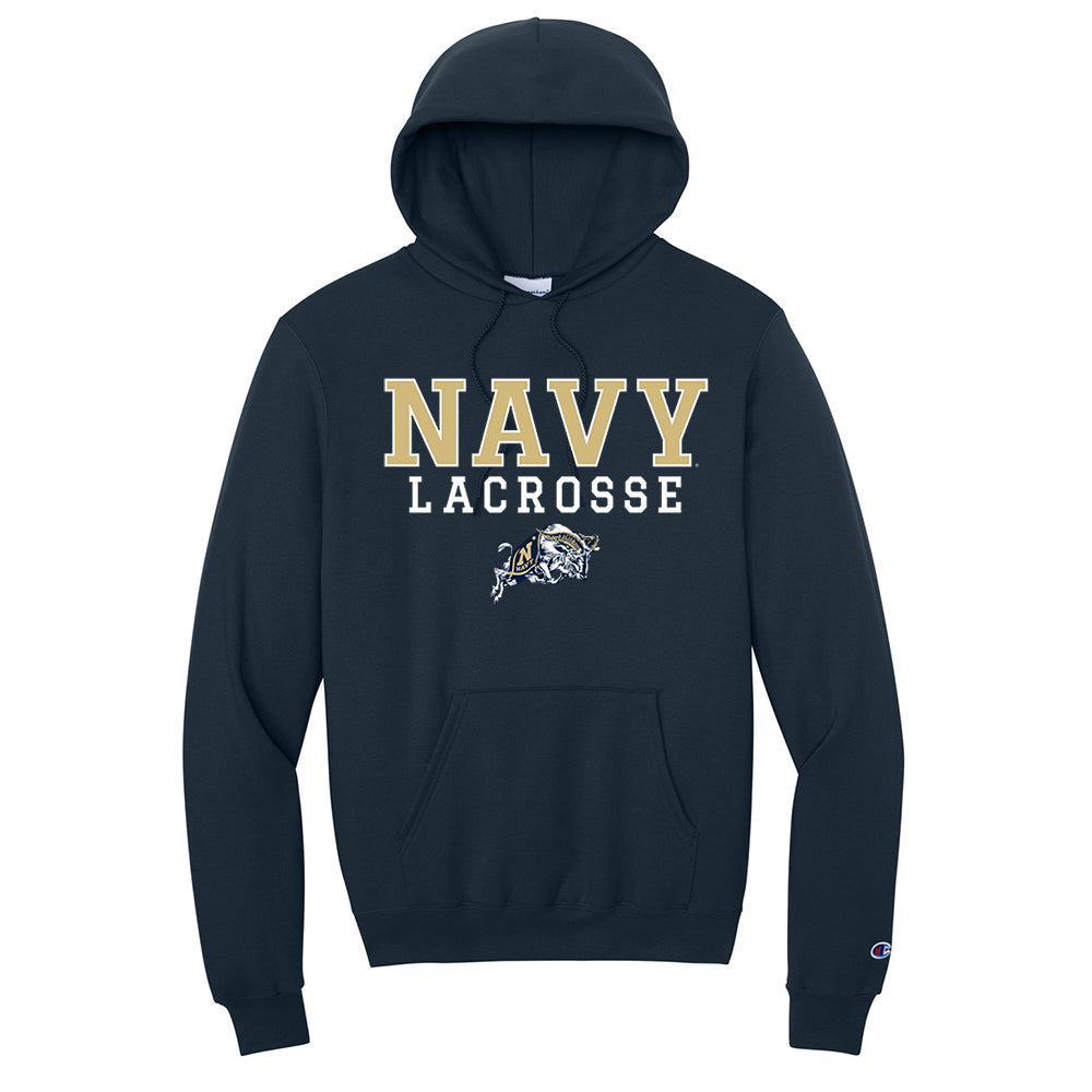 Navy Lacrosse  Champion® Powerblend® Pullover Hoodie