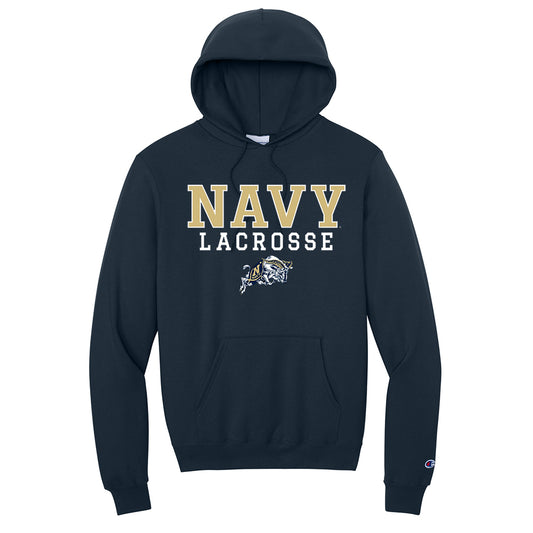 Navy Lacrosse  Champion® Powerblend® Pullover Hoodie