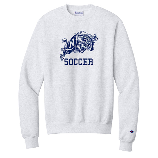 Navy Soccer Champion® Powerblend® Crewneck Sweatshirt