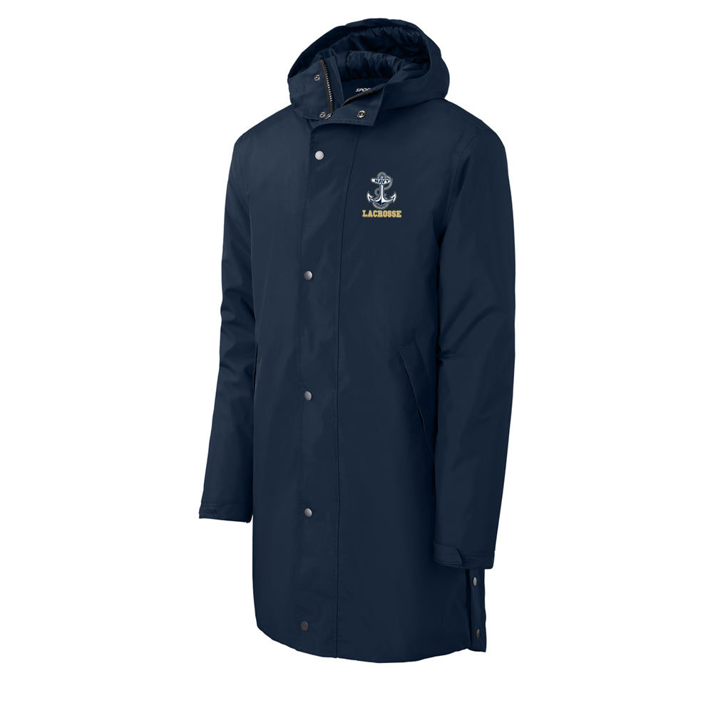 Navy Lacrosse Sport-Tek® Waterproof Insulated Sideline Parka