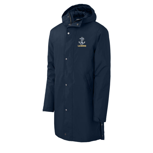 Navy Lacrosse Sport-Tek® Waterproof Insulated Sideline Parka