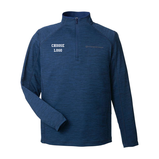 Navy Lacrosse Vineyard Vines Men's Sankaty Quarter-Zip Pullover