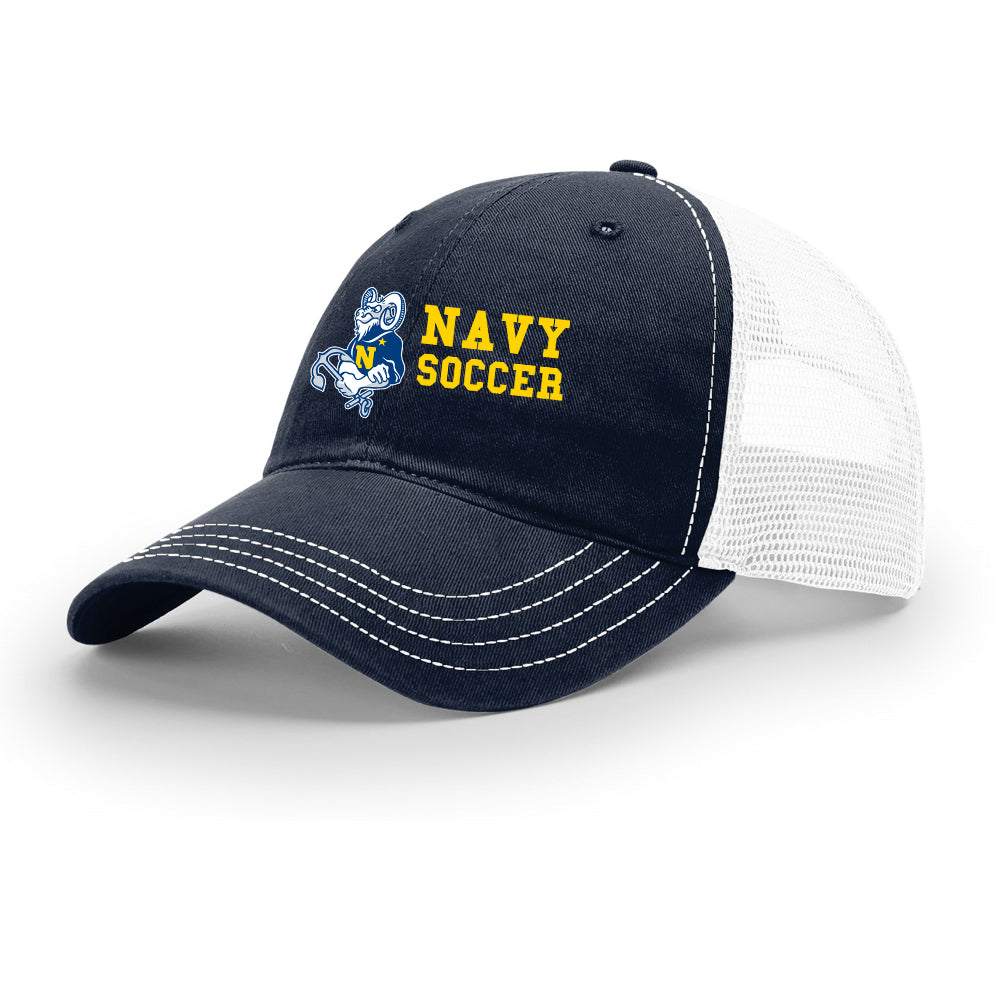 Navy Soccer Richardson Garment Washed Trucker