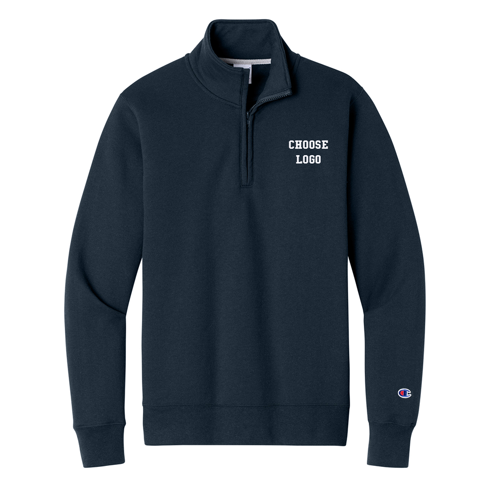 Navy Lacrosse Champion® Powerblend® 1/4-Zip Sweatshirt