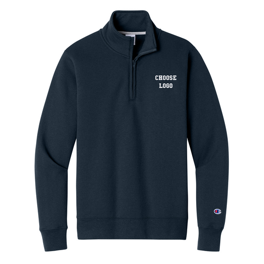 Navy Lacrosse Champion® Powerblend® 1/4-Zip Sweatshirt