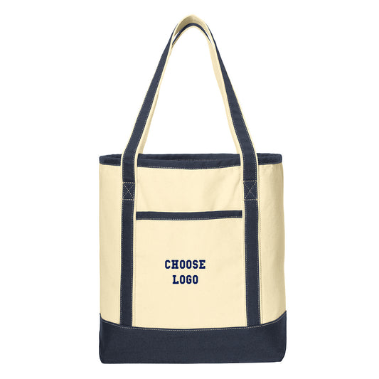 Navy Soccer Port Authority® Large Cotton Canvas Tote