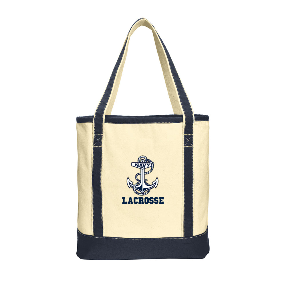 Navy Lacrosse Tote Bag