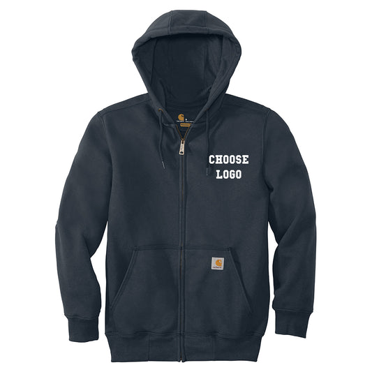 Navy Soccer Carhartt® Rain Defender® Paxton Heavyweight Hooded Zip-Front Sweatshirt