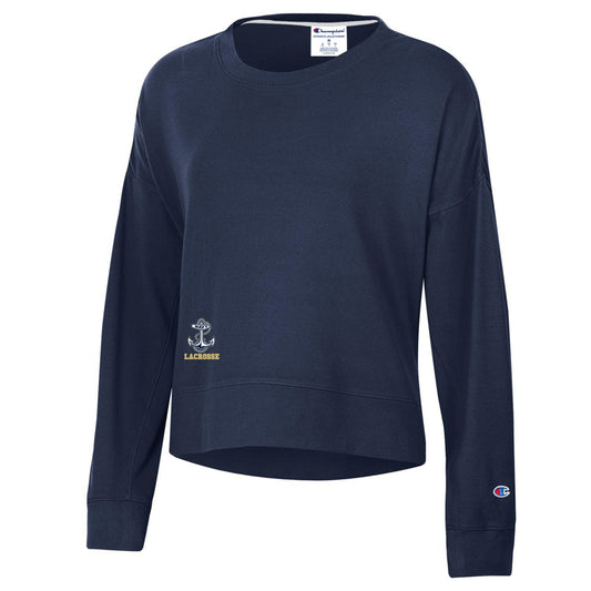 Navy Lacrosse Champion Ladies Sueded Crew