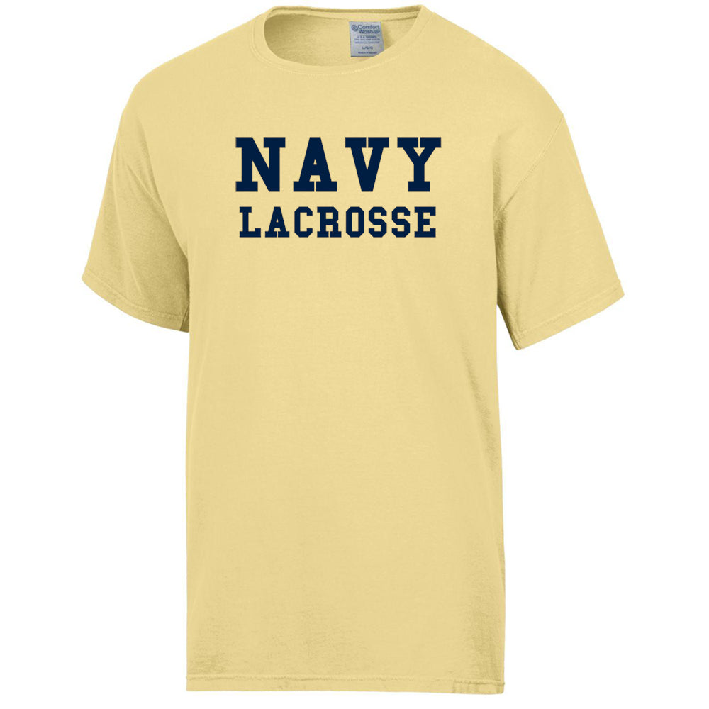 Navy Lacrosse Comfort Wash Short Sleeve T-Shirt (Unisex)