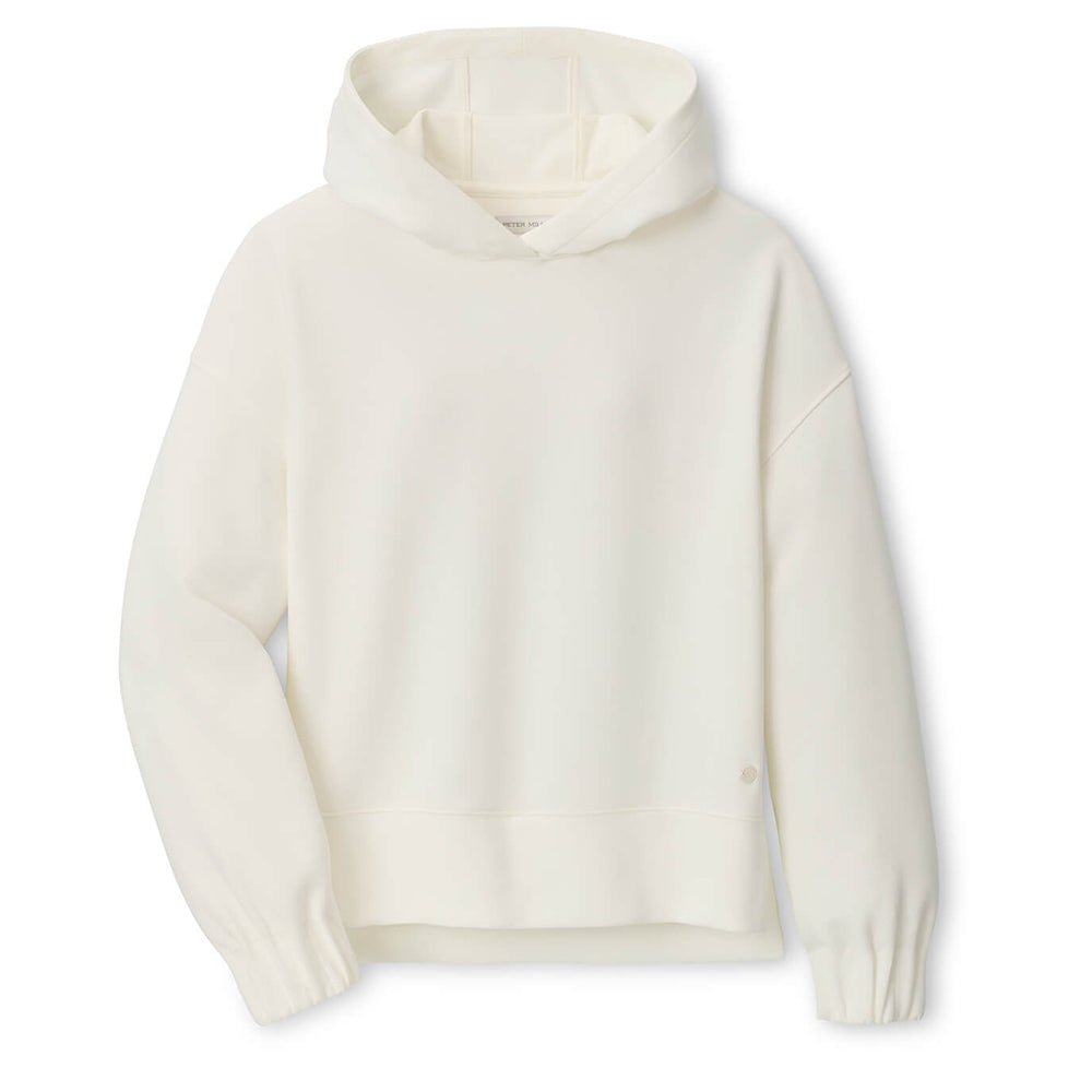 Navy Soccer Peter Millar Women's Flora Knit Hoodie (White)