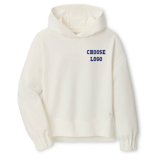 Navy Soccer Peter Millar Women's Flora Knit Hoodie (White)
