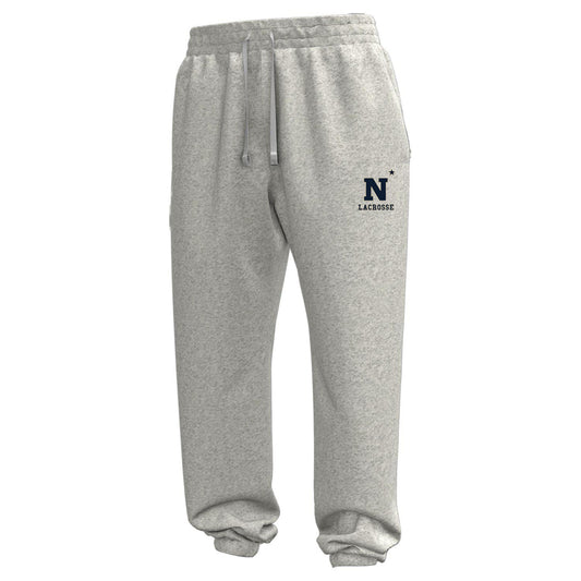 Navy Women's Lacrosse Rival Sweatpants (Light Grey) (Unisex)