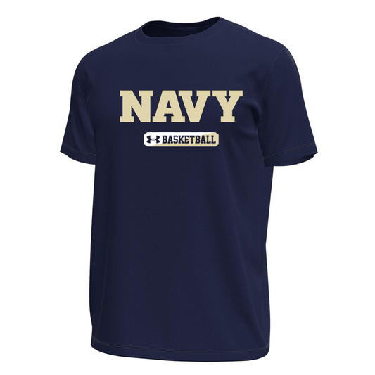 Navy Basketball Under Armour Short Sleeve Performance Short Sleeve T-Shirt (Navy)