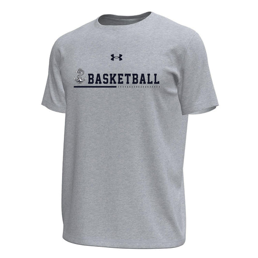 Navy Basketball Under Armour Short Sleeve Performance Short Sleeve T-Shirt (Grey)