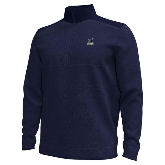 Navy Lacrosse Under Armour Men's Midnight Navy Heather Drive Midlayer Pullover