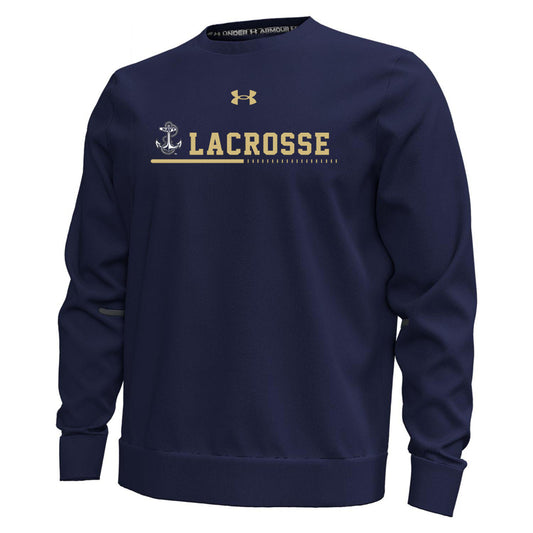 Navy Lacrosse Under Armour Unstoppable Fleece Crewneck Sweatshirt (Unisex)