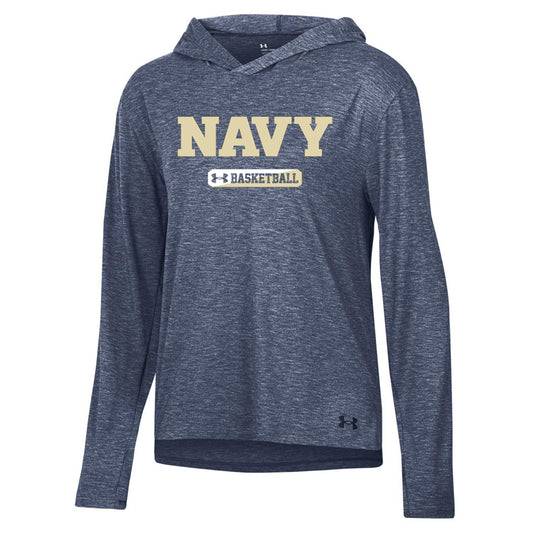 Navy Basketball Ladies Under Armour Breezy Hoodie (Navy)