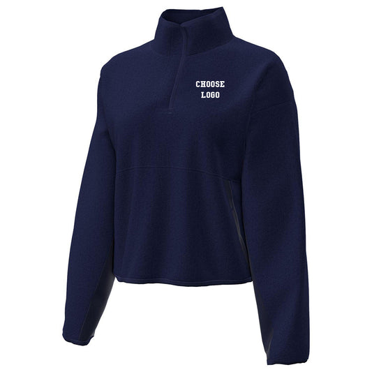 Navy Lacrosse Under Armour Women's CGI Microfleece Snap Pullover
