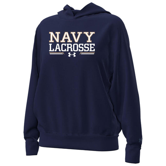 Navy Women's Lacrosse Under Armour Icon Fleece Hoodie (Ladies)