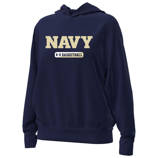 Navy Basketball Ladies Under Armour Icon Fleece Hoodie (Navy)