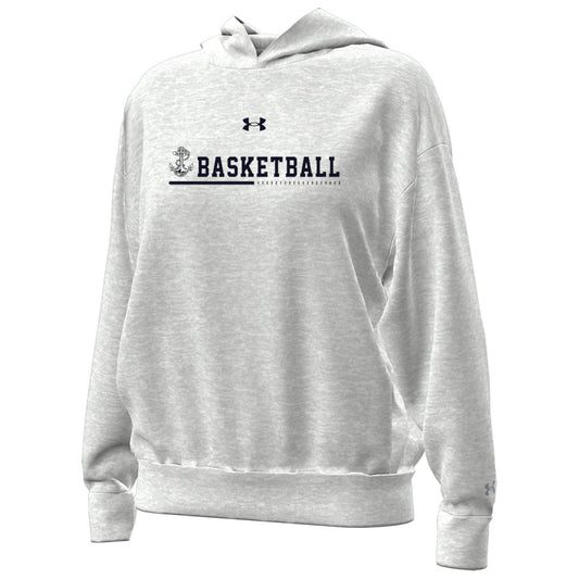 Navy Basketball Ladies Under Armour Icon Fleece Hoodie (Grey)