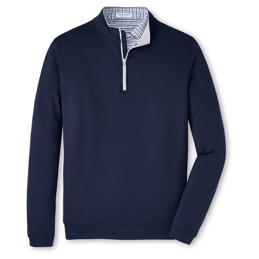 Navy Soccer Peter Millar Men's Perth Performance Quarter-Zip (Navy)