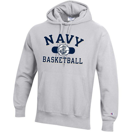 Navy Basketball Champion Reverse Weave Hooded Sweatshirt (Unisex)