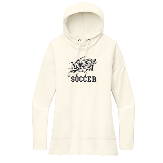 Navy Women's Soccer District ® Ladies Featherweight French Terry ™ Hoodie (Gardenia) (Women's)