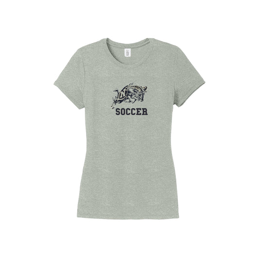 Navy Soccer Charging Goat District® Women’s Perfect Tri® Tee